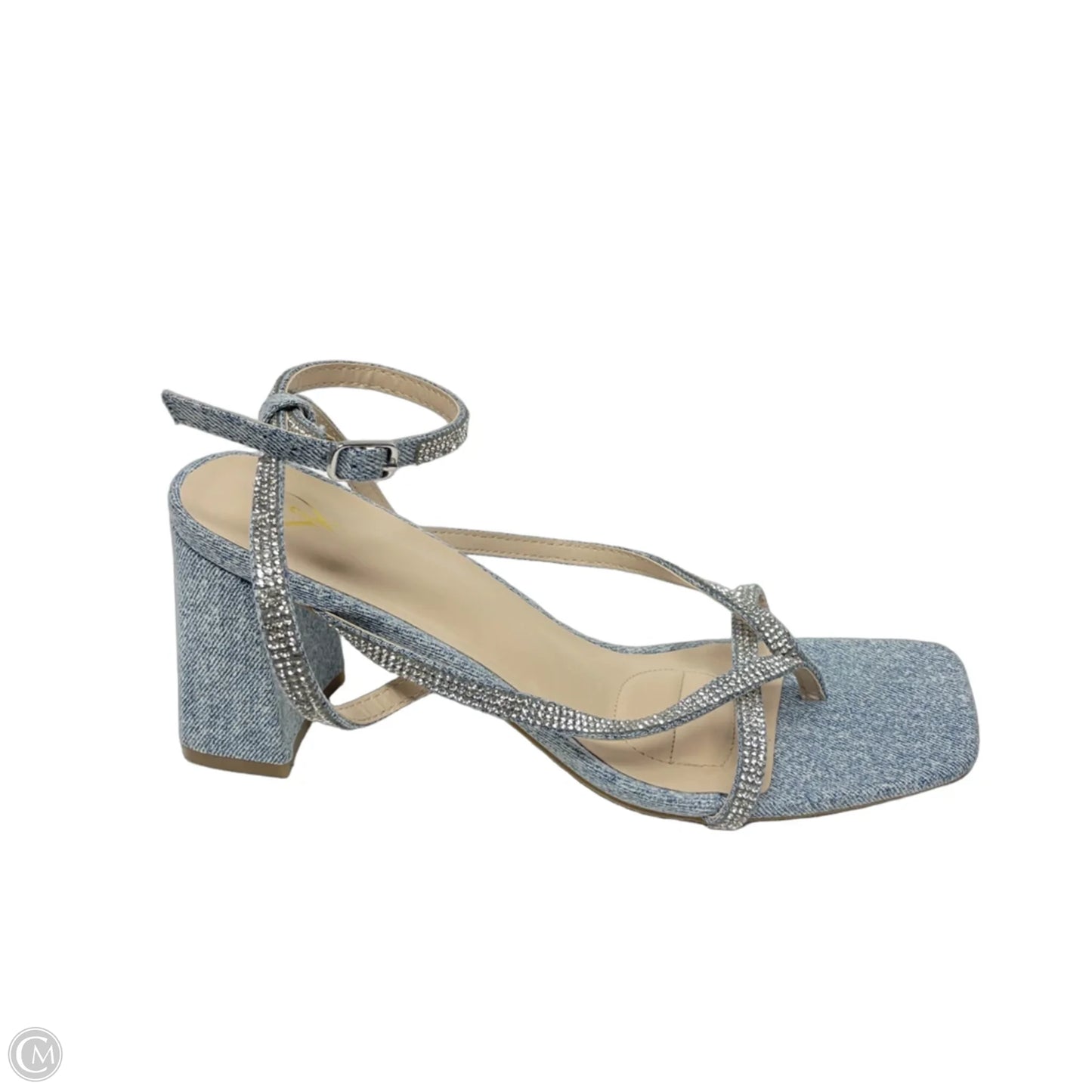 Sandals Heels Block By Windsor In Blue, Size: 9