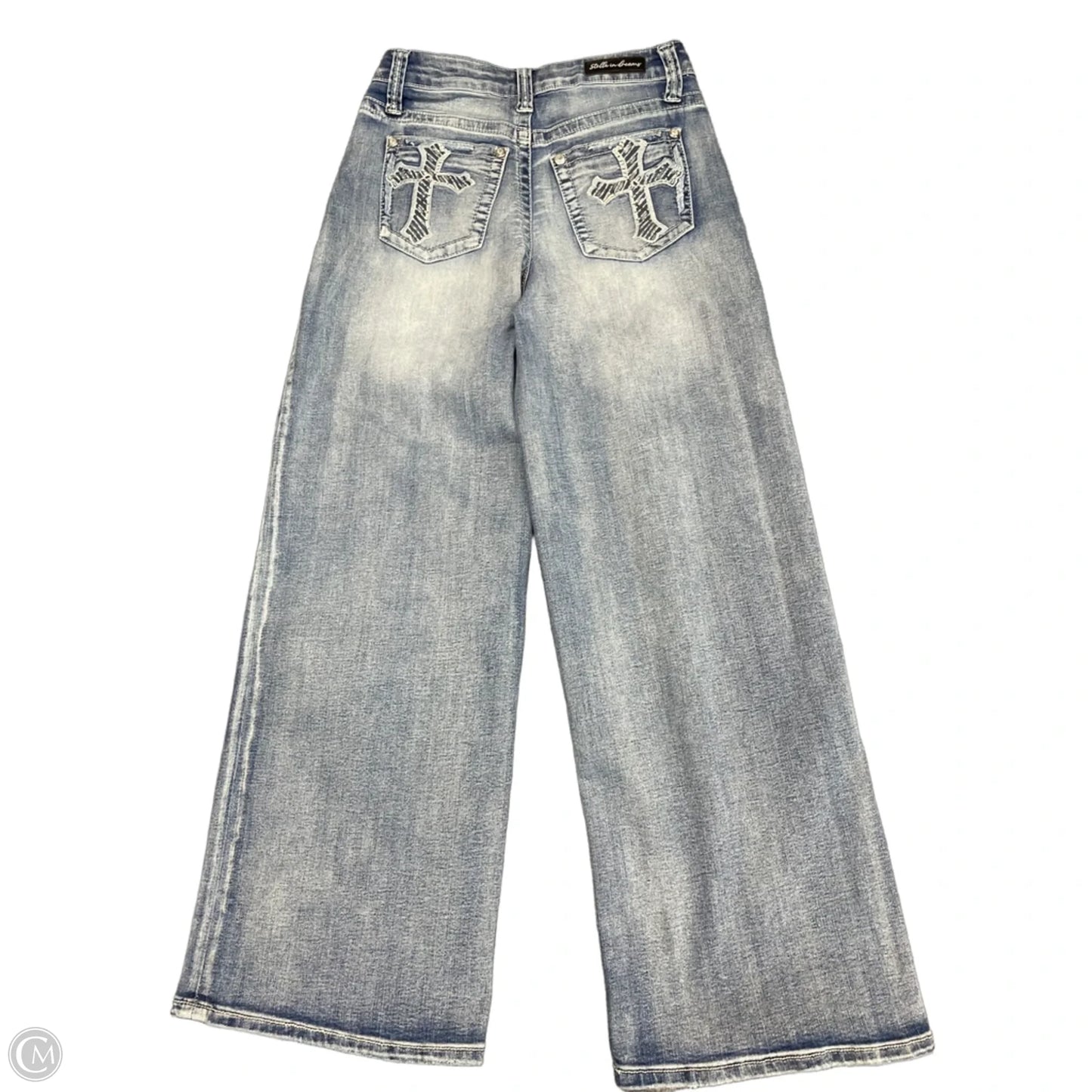 Jeans Wide Leg By Clothes Mentor In Blue Denim, Size: 8