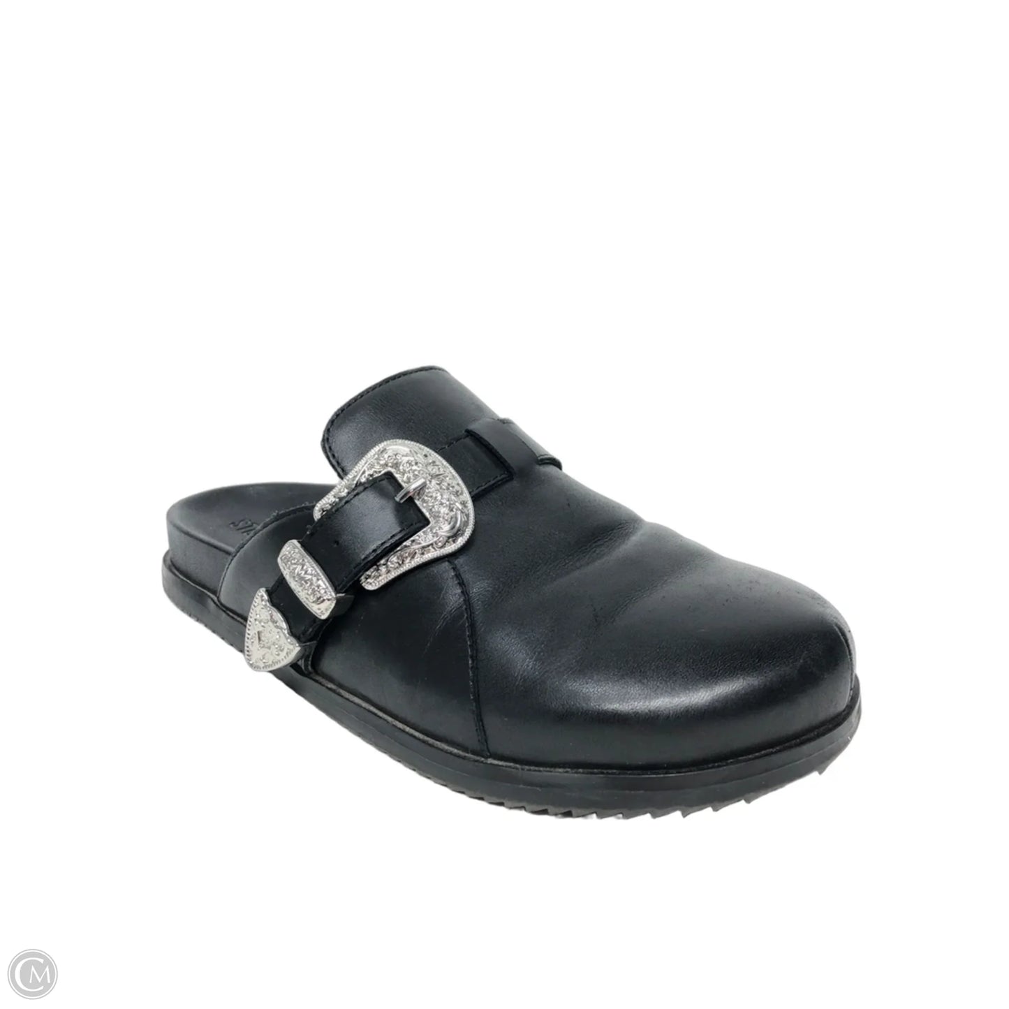 Shoes Flats By Steve Madden In Black & Silver, Size: 6.5