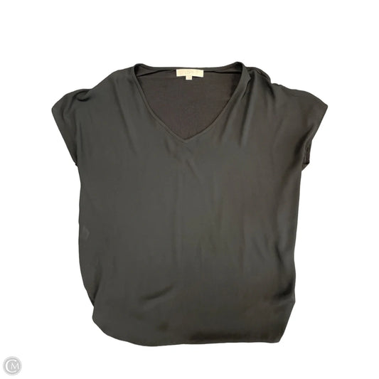 Top Short Sleeve By Loft In Black, Size: L