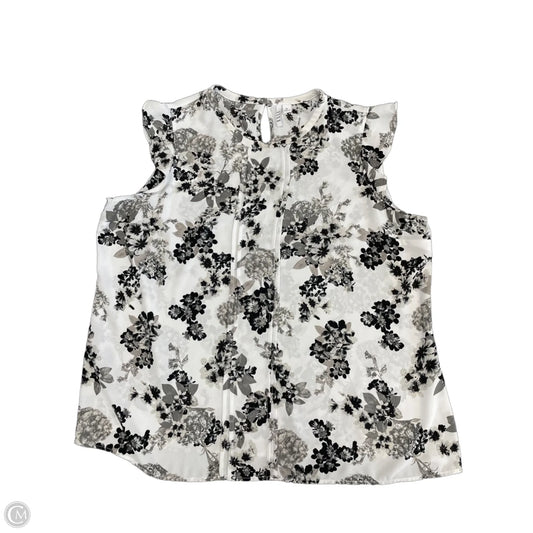 Top Sleeveless By Elle In Black & White, Size: Xl