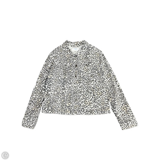 Jacket Denim By Time And Tru In Animal Print, Size: Xl