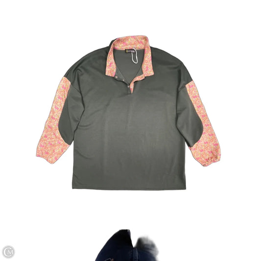 Sweatshirt Collar By Clothes Mentor In Green, Size: 2x