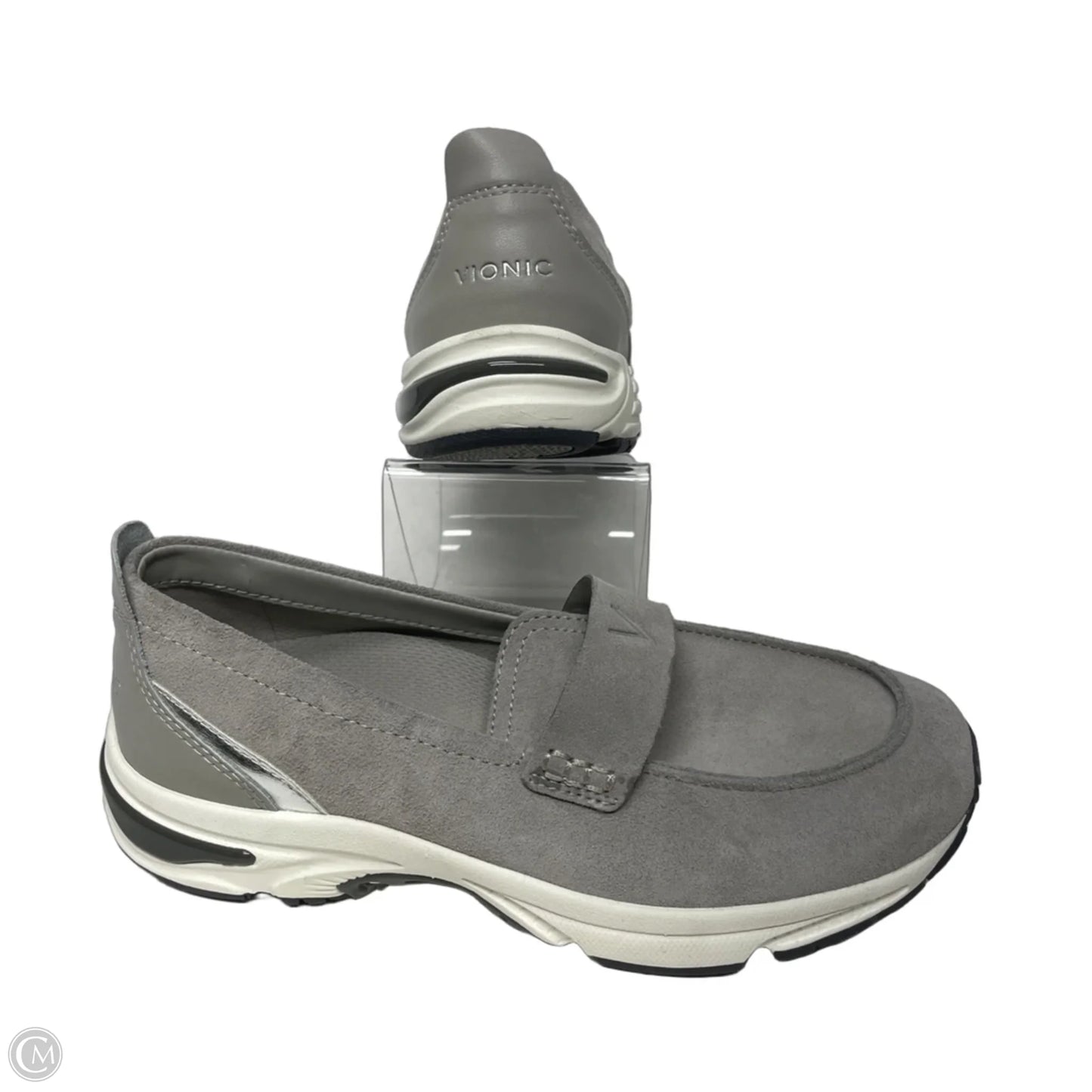 Shoes Sneakers By Vionic In Grey & White, Size: 7