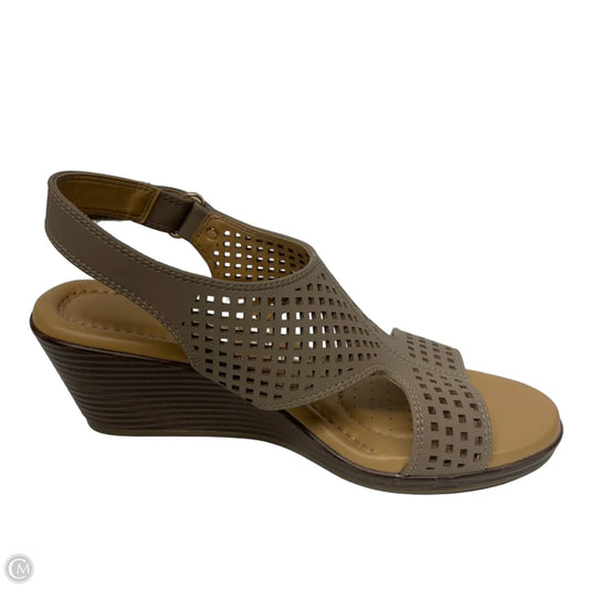 Sandals Heels Wedge By Kelly And Katie In Brown, Size: 9.5