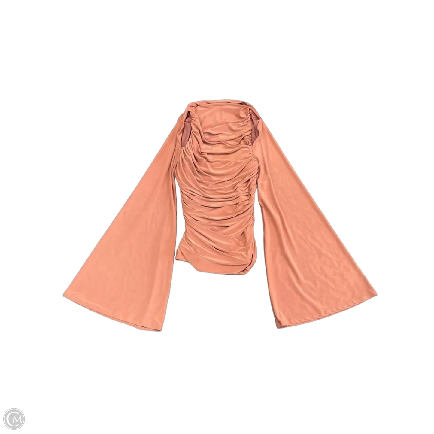 Top Long Sleeve By Fashion Nova In Peach, Size: Xs