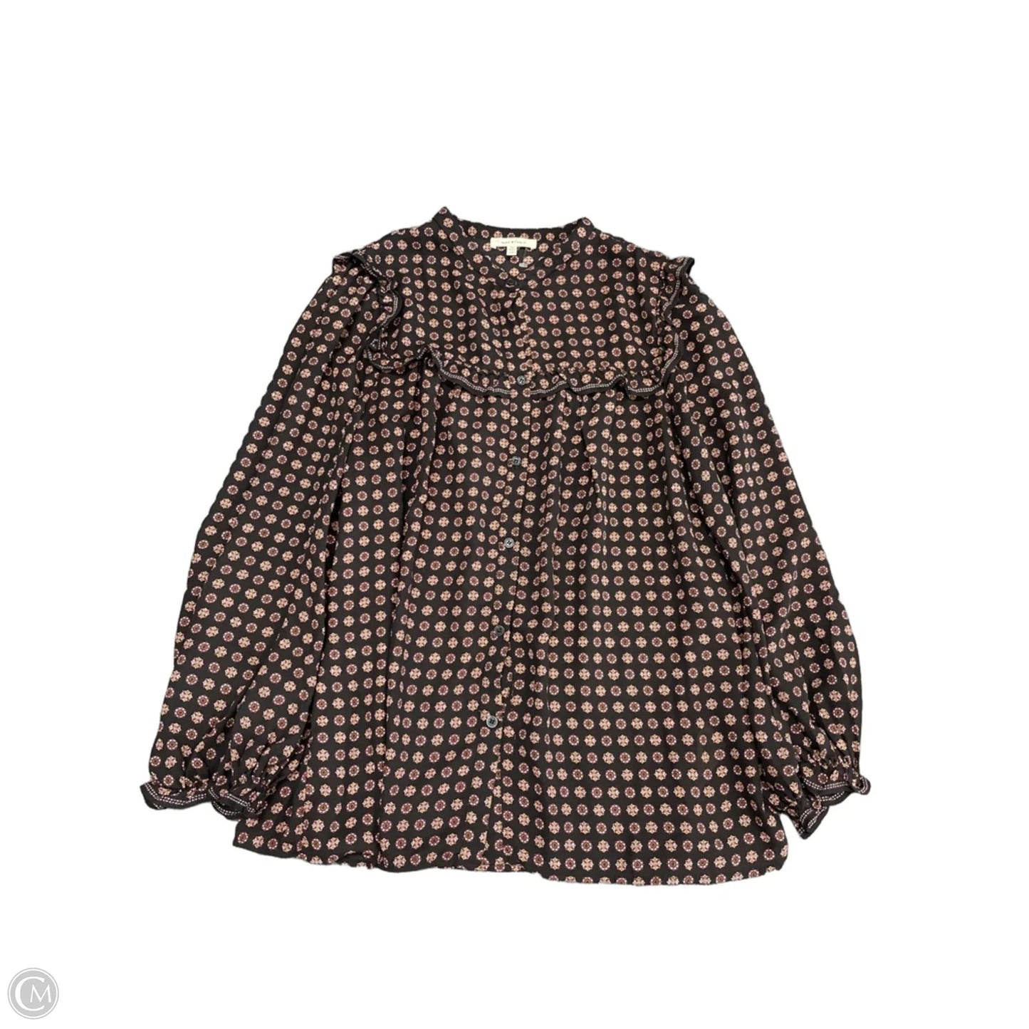 Top Long Sleeve By Max Studio In Black, Size: M