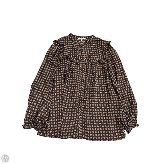 Top Long Sleeve By Max Studio In Black, Size: M