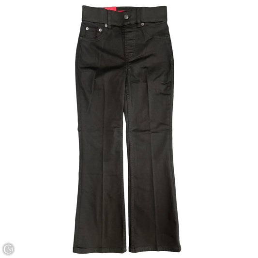 Jeans Straight By Spanx In Black Denim, Size: Xs