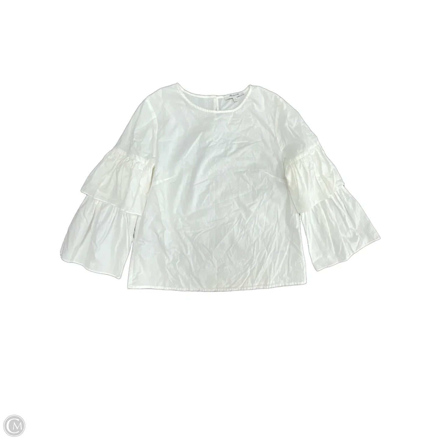 Top Long Sleeve By Madewell In White, Size: Xs