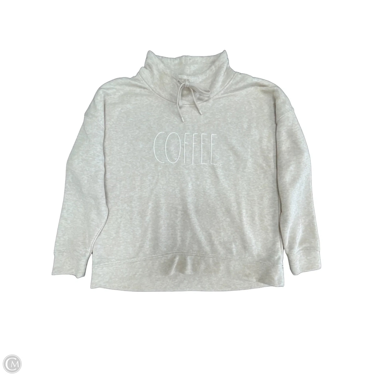 Sweatshirt Collar By Rae Dunn In Cream, Size: M