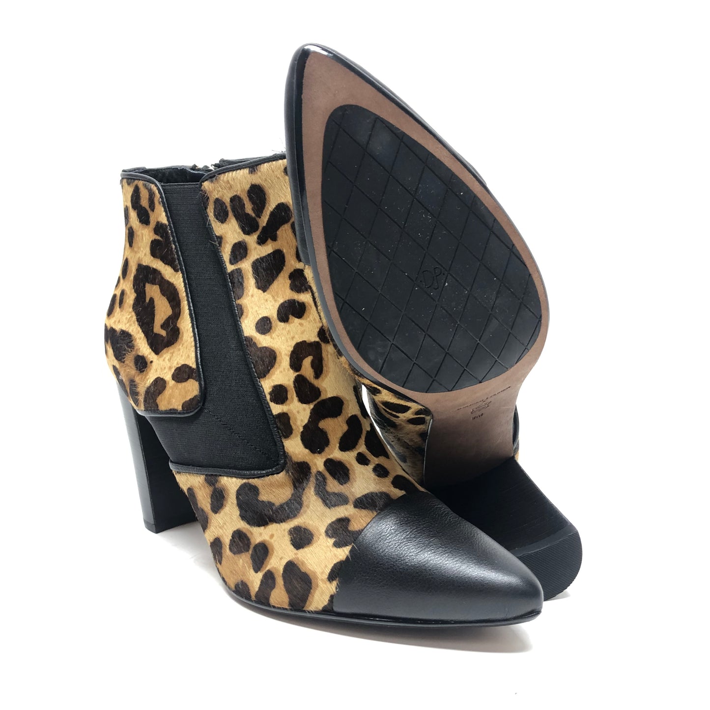 Boots Ankle Heels By Donald Pliner In Leopard Print, Size: 9