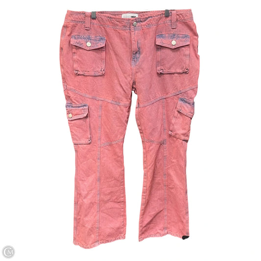 Jeans Flared By Fashion Nova In Coral, Size: 18