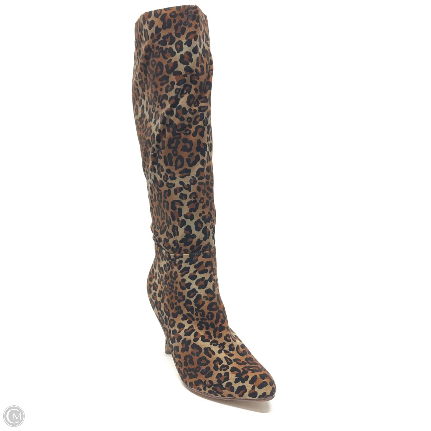 Boots Knee Heels By Cato In Animal Print, Size: 9