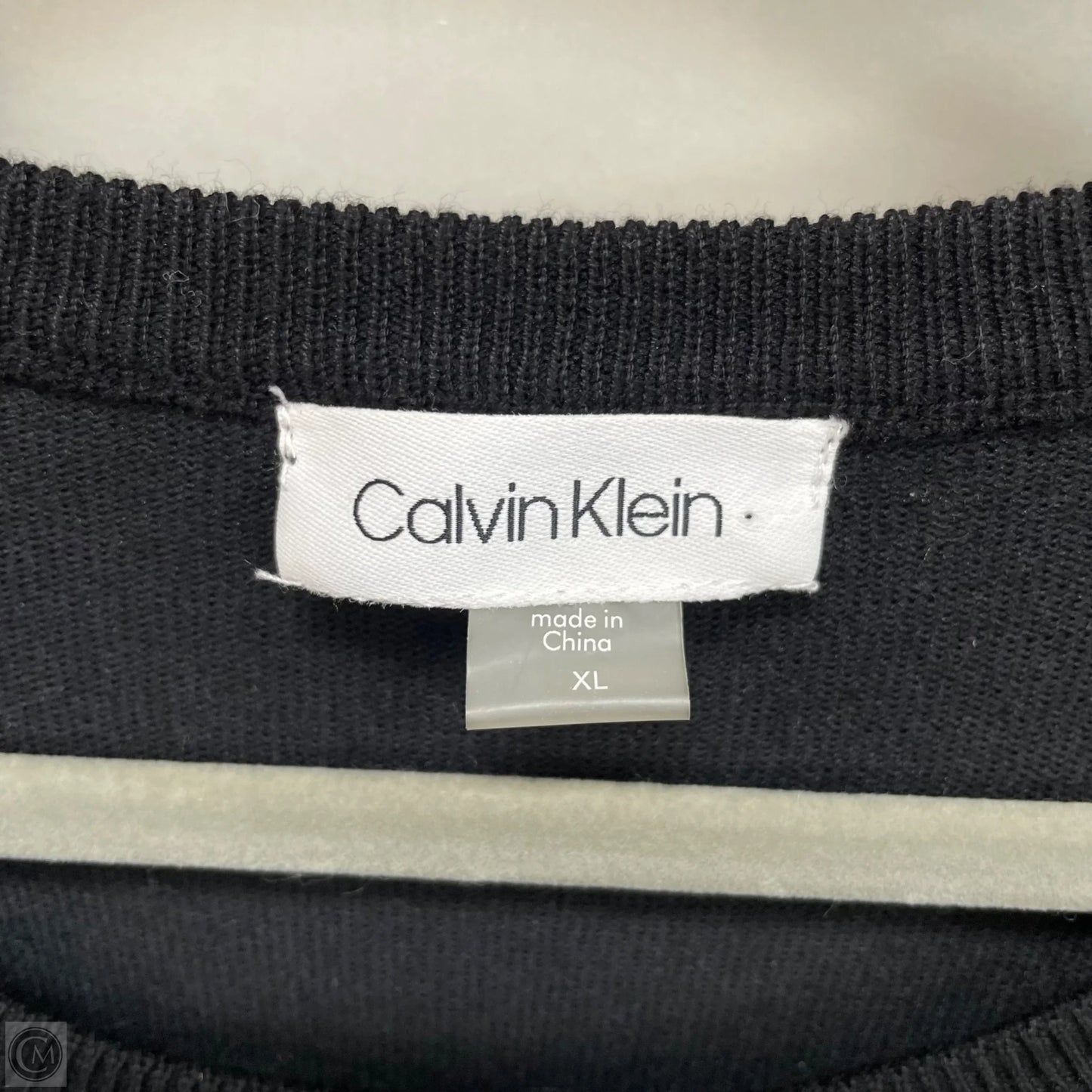 Dress Sweater By Calvin Klein In Black, Size: Xl