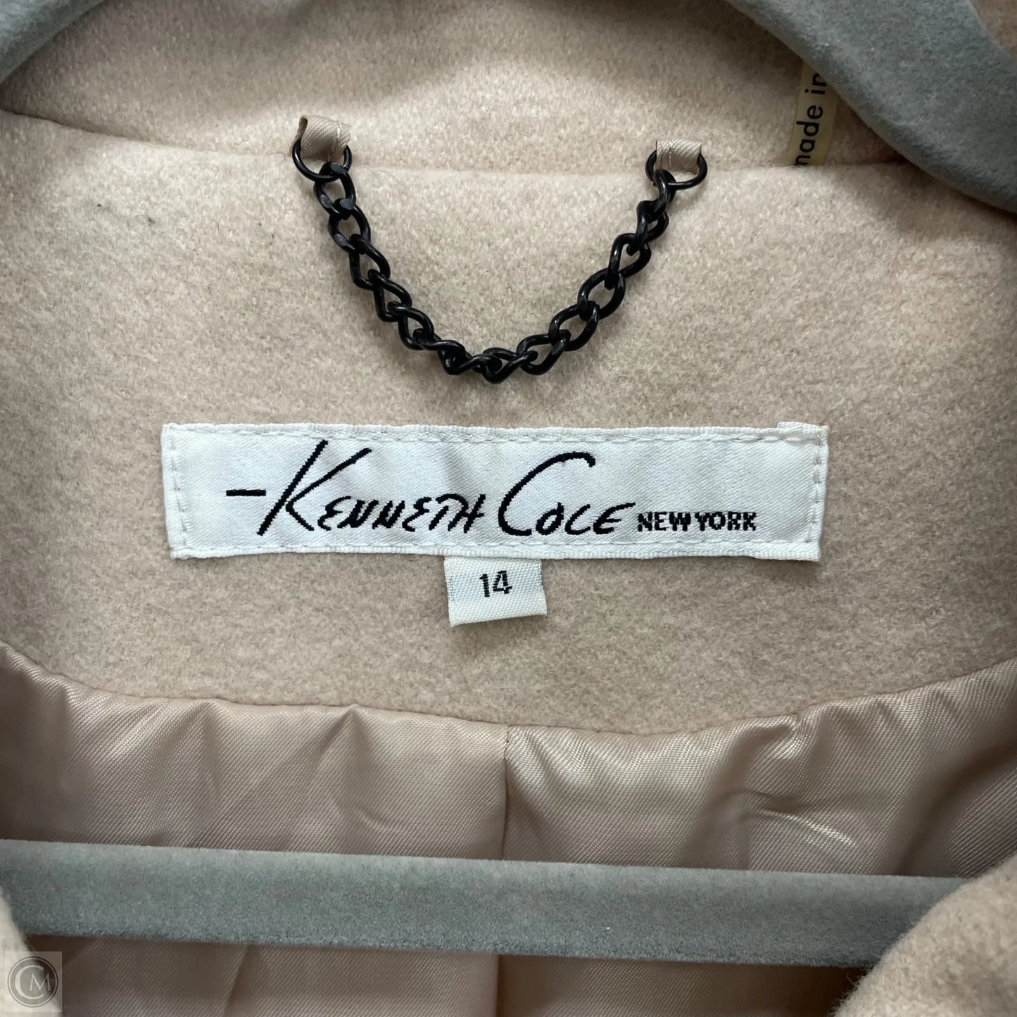 Coat Peacoat By Kenneth Cole In Beige, Size: 14