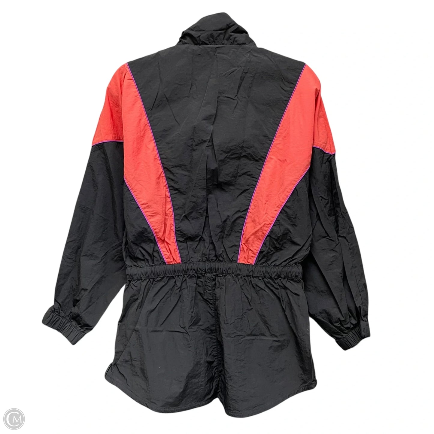 Jacket Windbreaker By Urban Outfitters In Black & Pink, Size: M