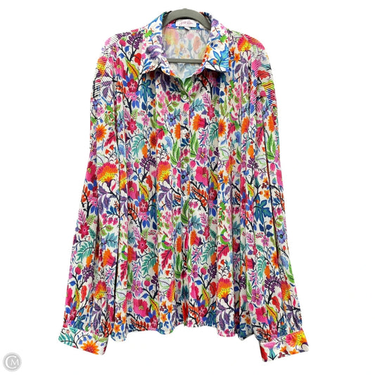 Top Long Sleeve By Jess Lea In Multi-colored, Size: Xl