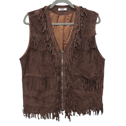 Vest Other By Clothes Mentor In Brown, Size: M