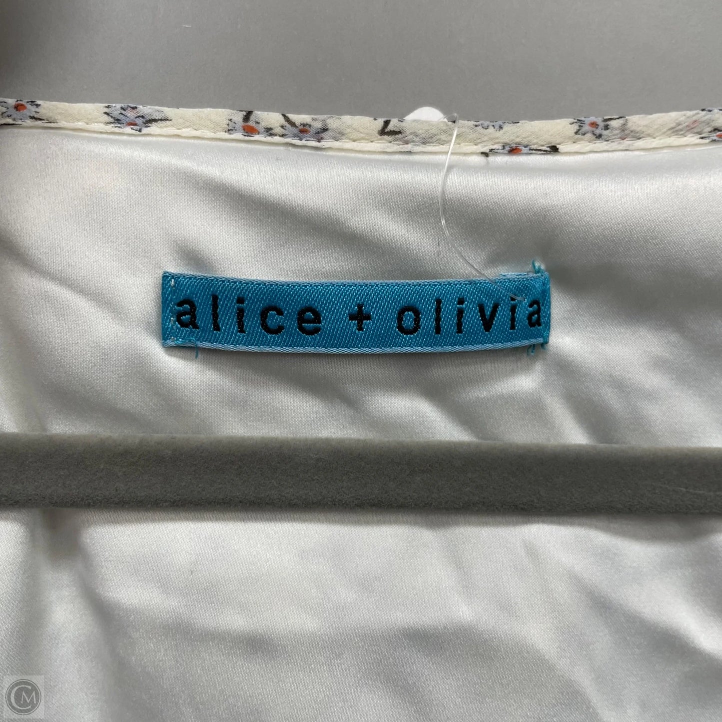 Top Long Sleeve Designer By Alice + Olivia In Blue & White, Size: Xs