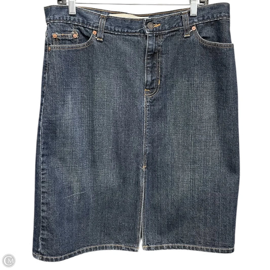 Skirt Midi By Gap In Blue Denim, Size: M