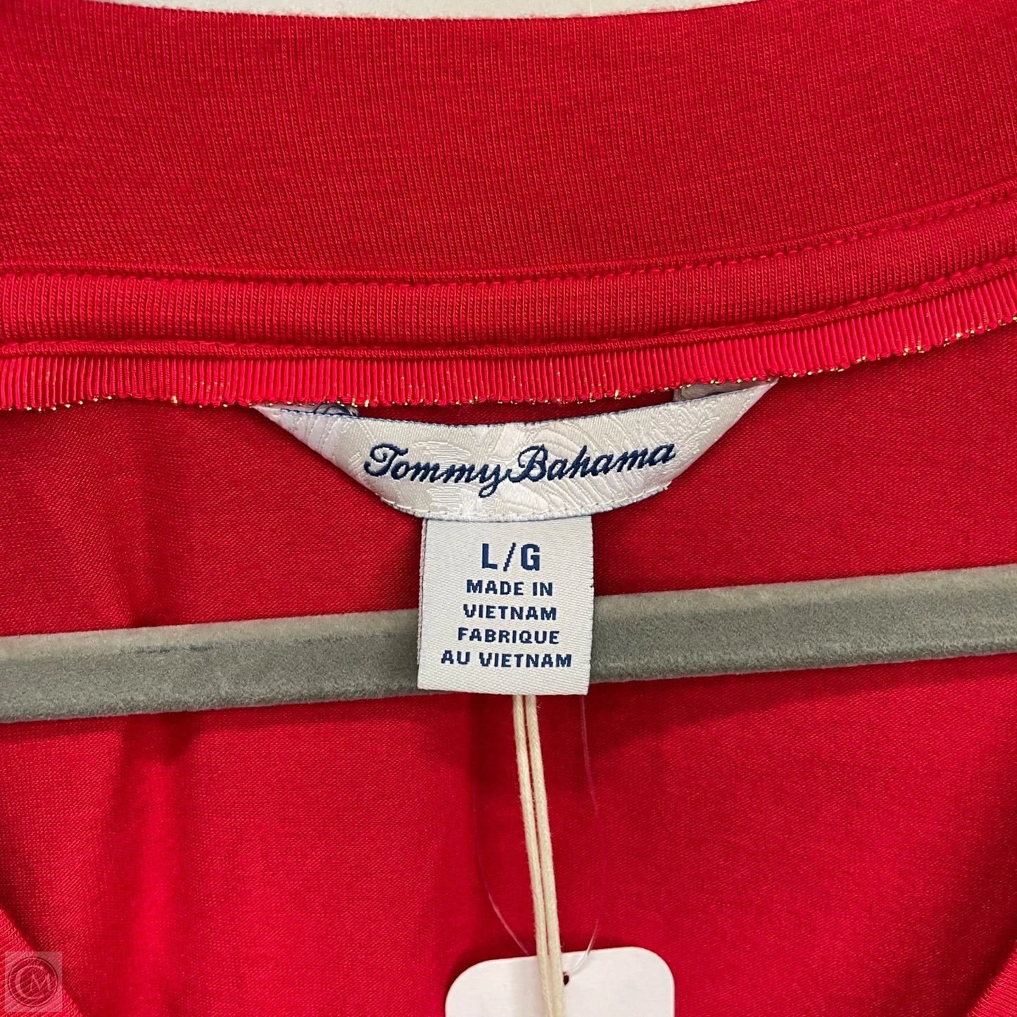 Top Long Sleeve By Tommy Bahama In Red, Size: L