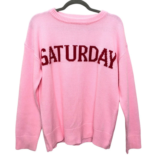 Sweater By English Factory In Pink & Red, Size: S