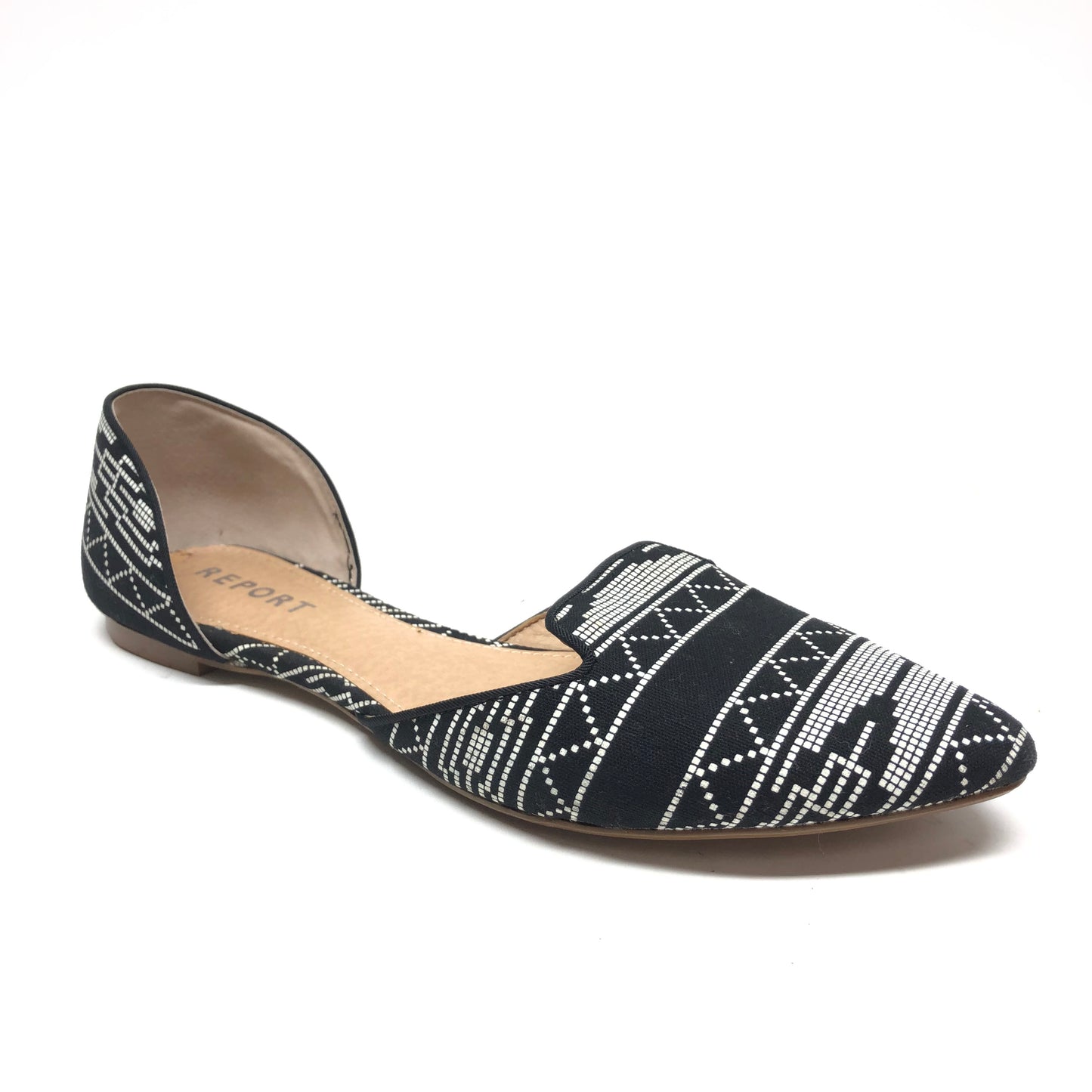 Shoes Flats By Report In Black & White, Size: 10