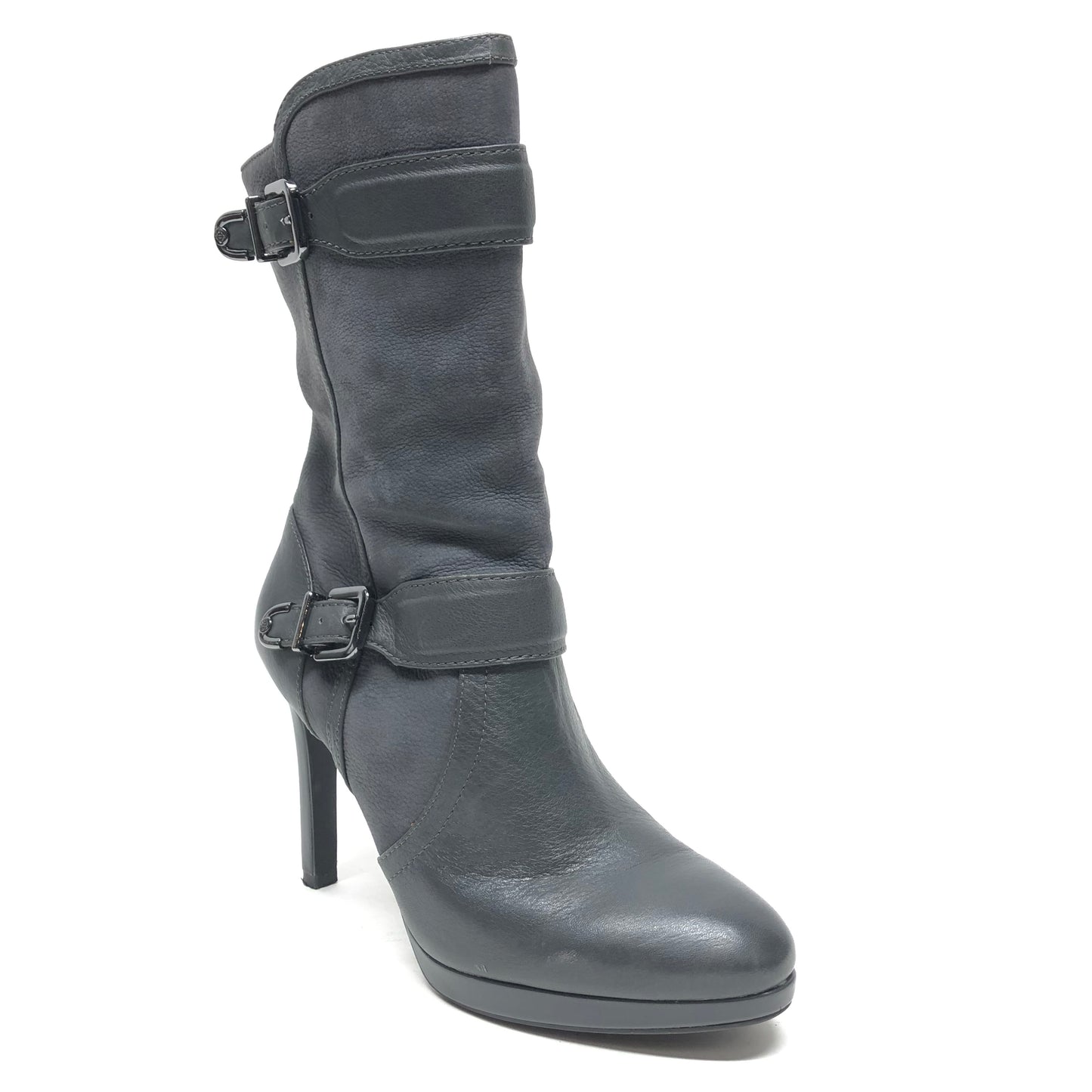 Boots Mid-calf Heels By Antonio Melani In Grey, Size: 7.5