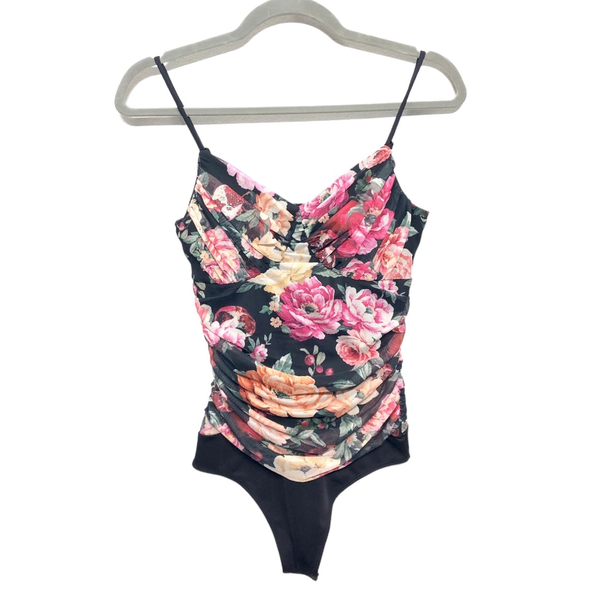 Bodysuit By Express In Floral Print, Size: S