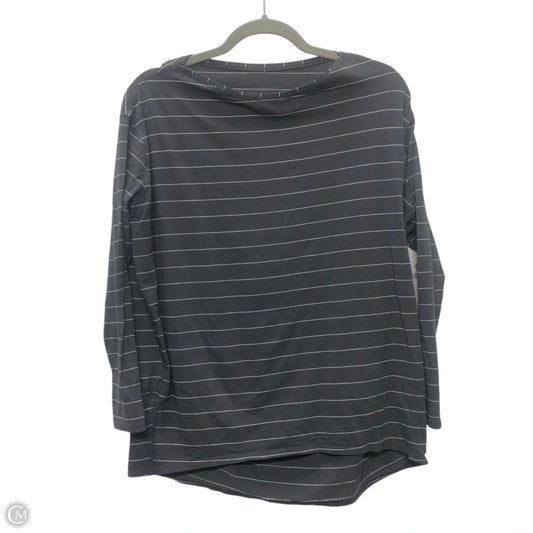 Athletic Top Long Sleeve Crewneck By Lululemon In Striped Pattern, Size: L