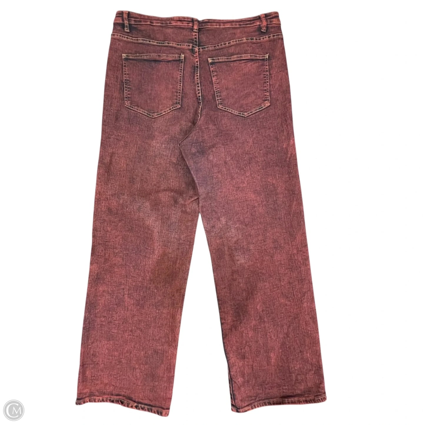 Jeans Wide Leg By Fashion Nova In Red, Size: 16