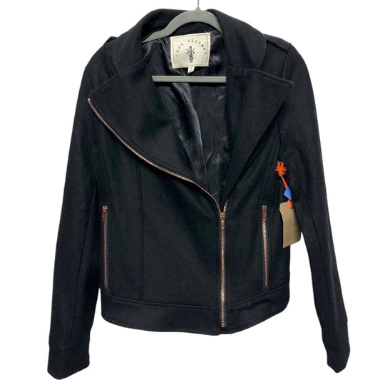 Jacket Moto By Clothes Mentor In Black, Size: S