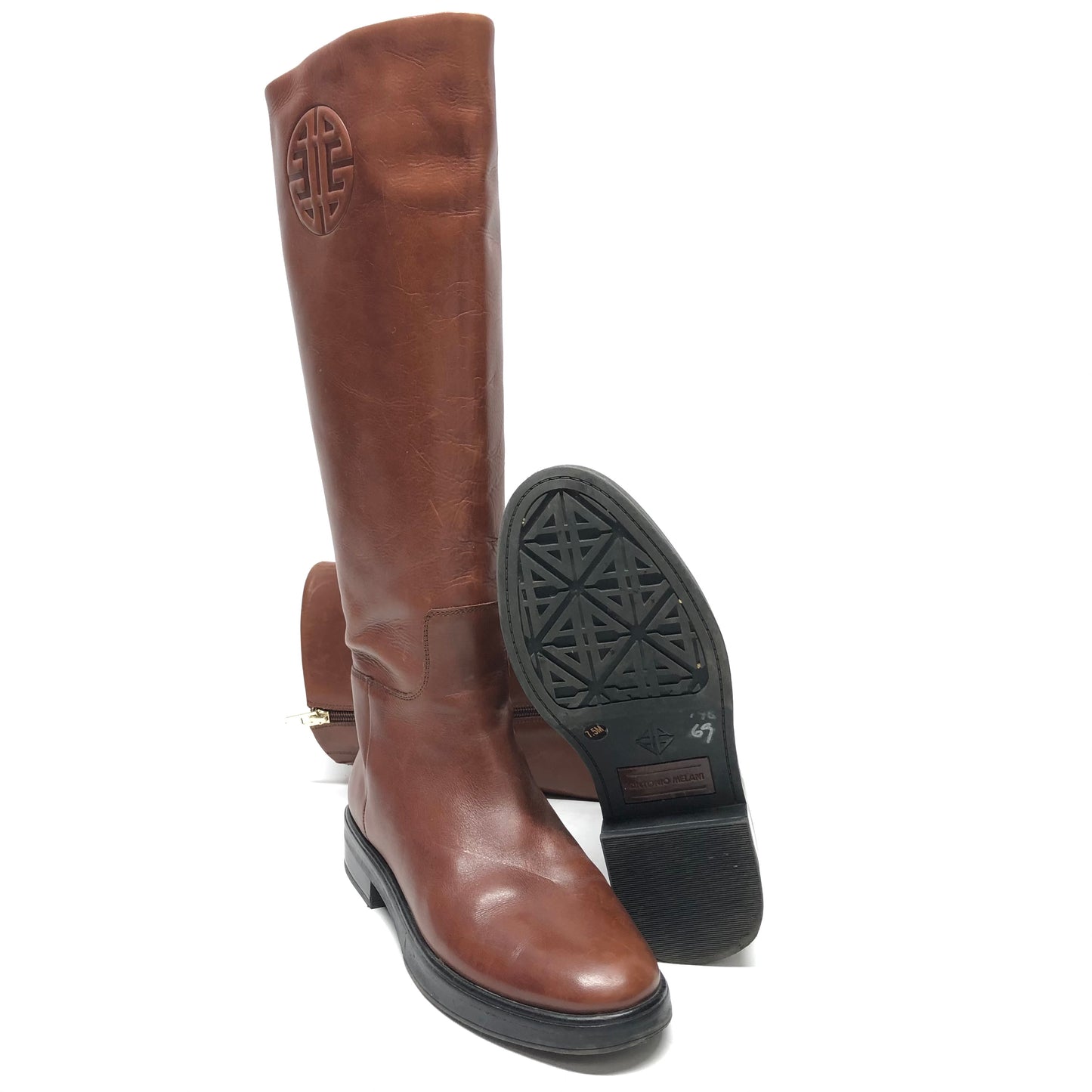 Boots Mid-calf Flats By Antonio Melani In Brown, Size: 7.5