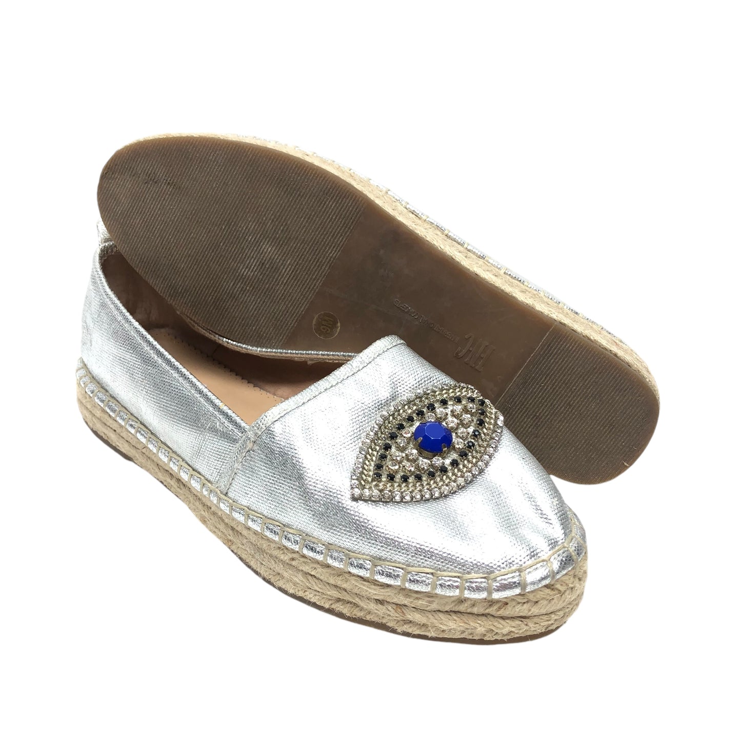 Shoes Flats By Inc In Silver, Size: 9