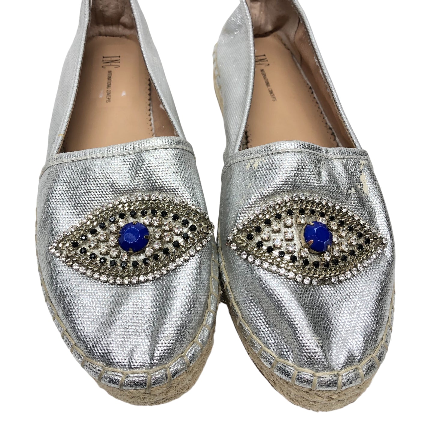 Shoes Flats By Inc In Silver, Size: 9