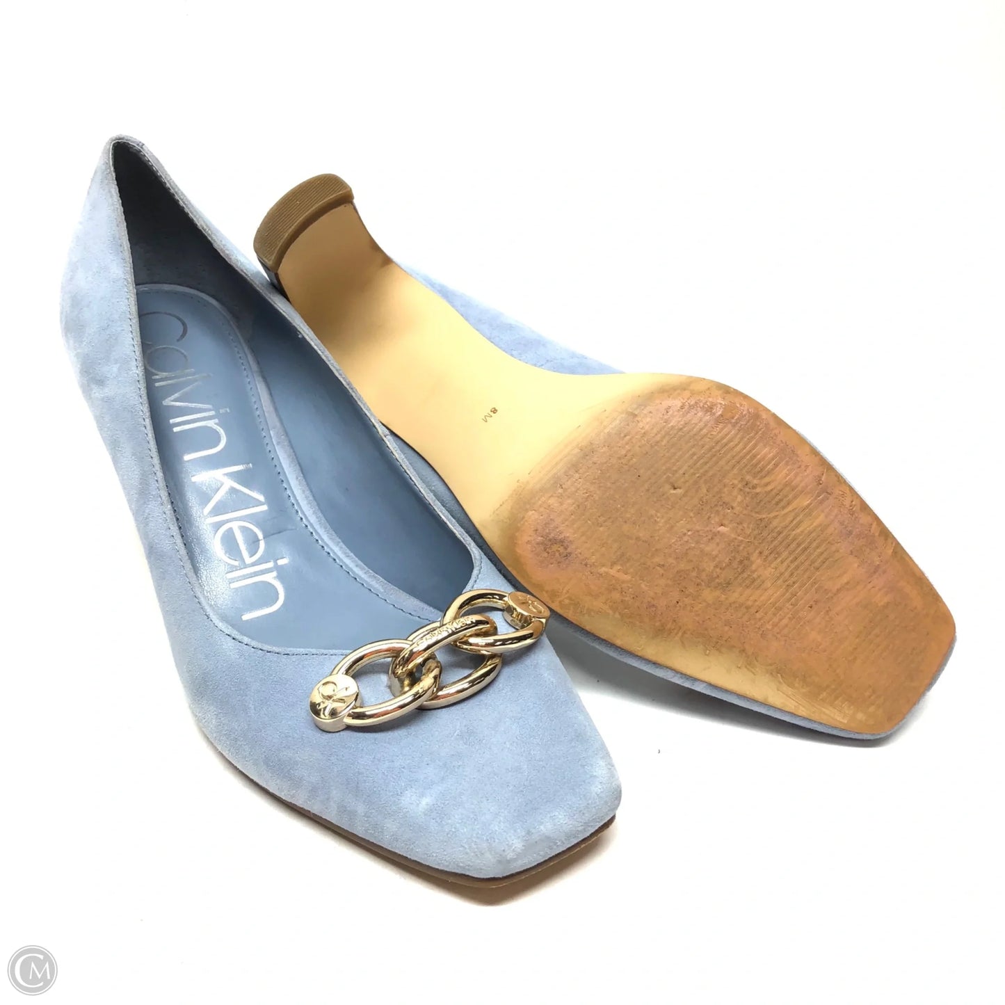 Shoes Heels Block By Calvin Klein In Blue, Size: 8