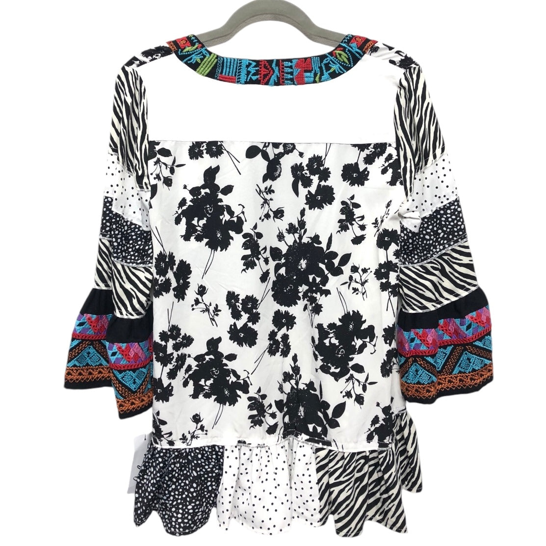 Top 3/4 Sleeve By Calessa In Multi-colored, Size: S