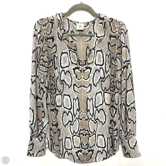 Top Long Sleeve By Cabi In Animal Print, Size: M