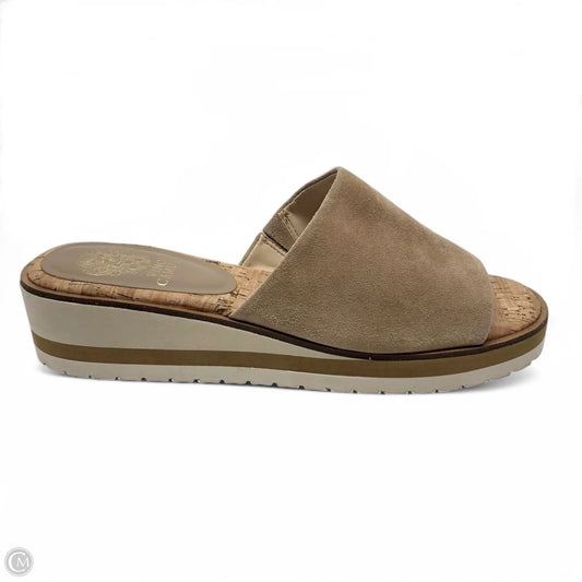 Sandals Heels Platform By Vince Camuto In Tan, Size: 10