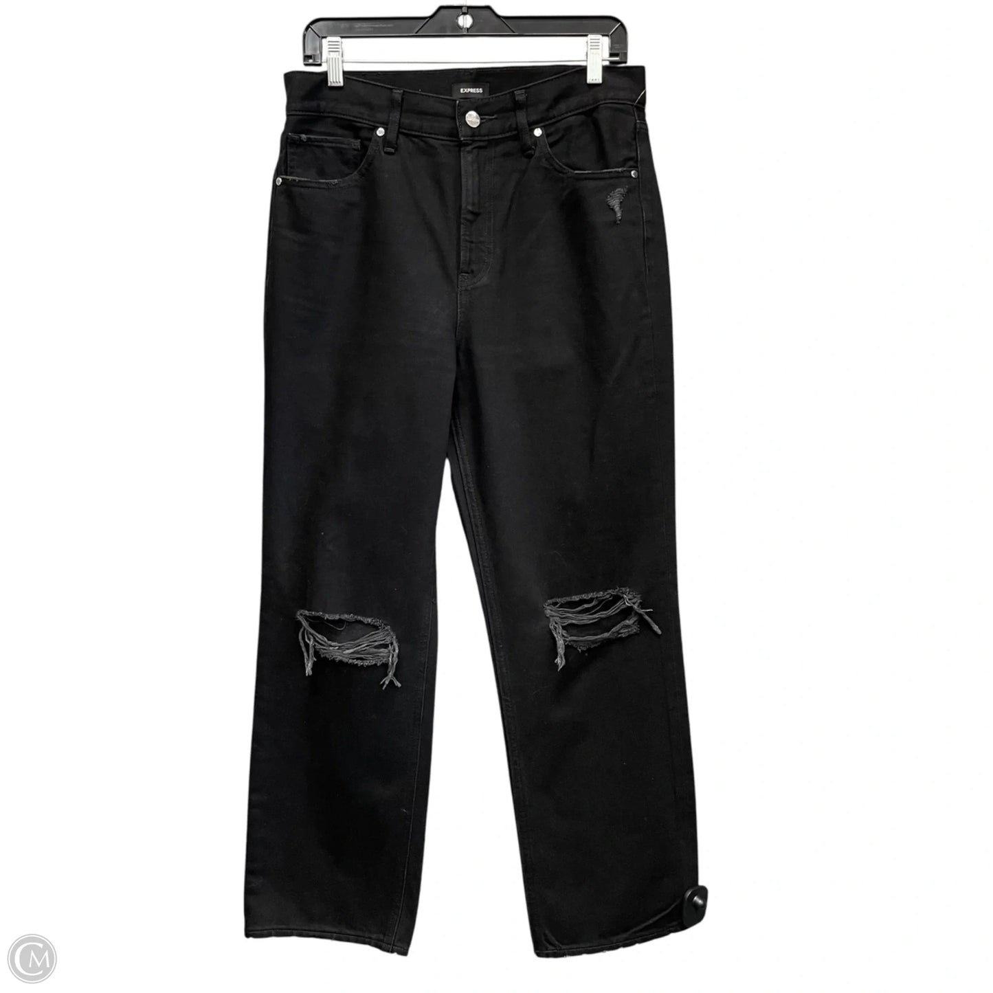 Jeans Straight By Express In Black, Size: 6