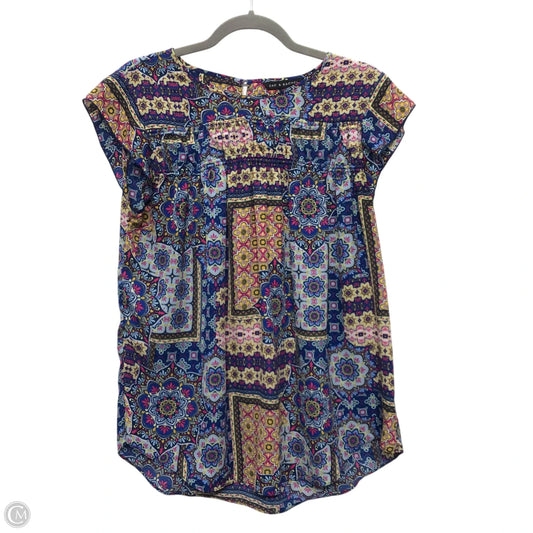 Top Short Sleeve By Zac And Rachel In Multi-colored, Size: L