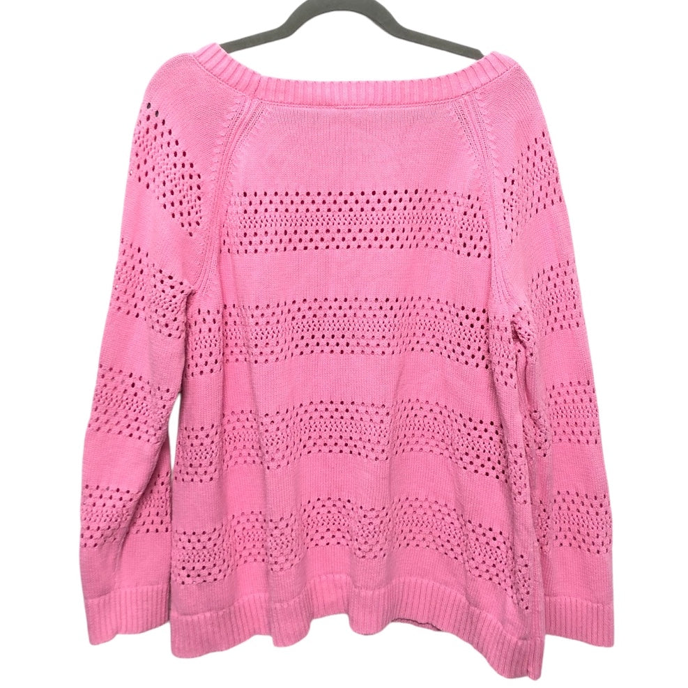 Sweater By Talbots In Pink, Size: 2x