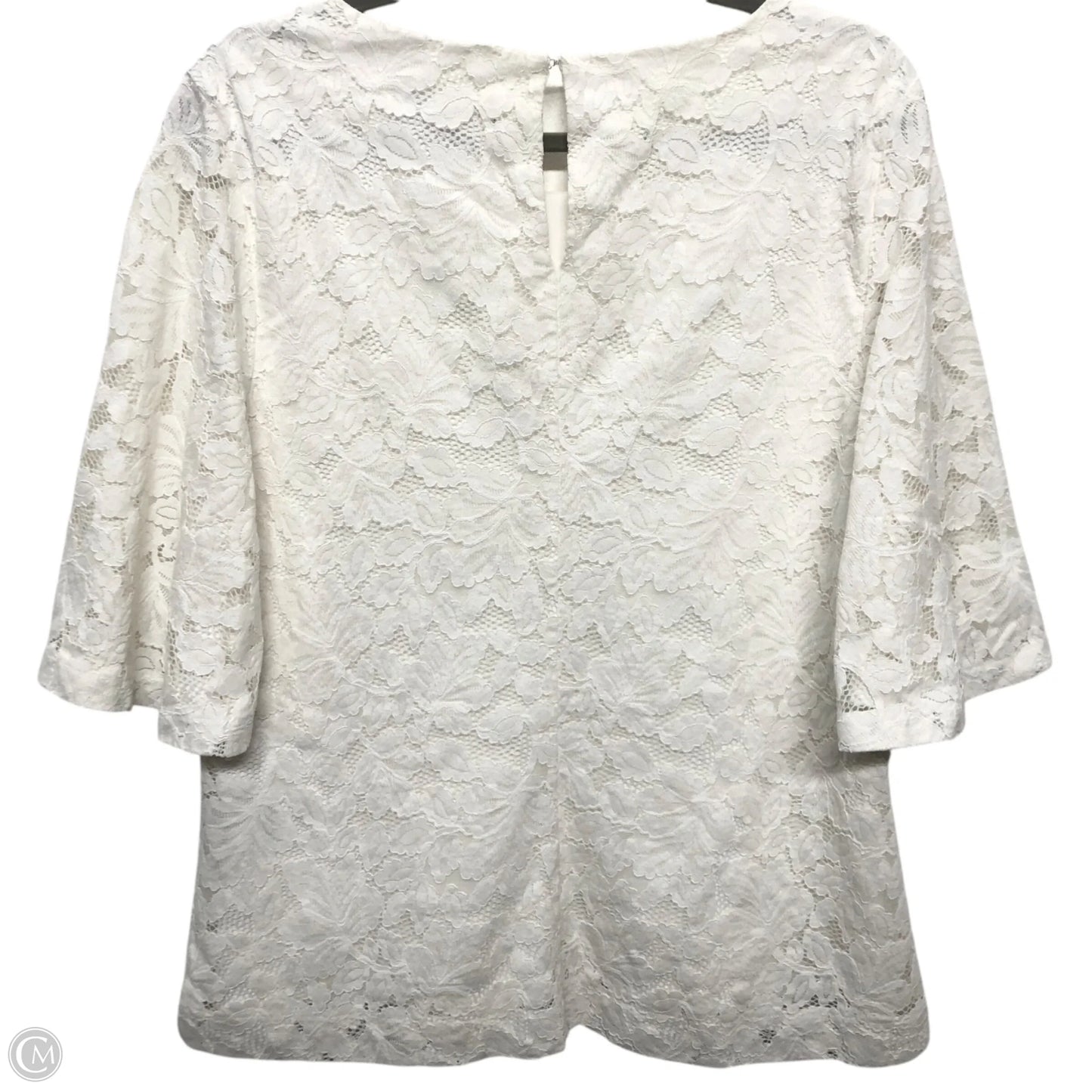 Top 3/4 Sleeve By Banana Republic In White, Size: L