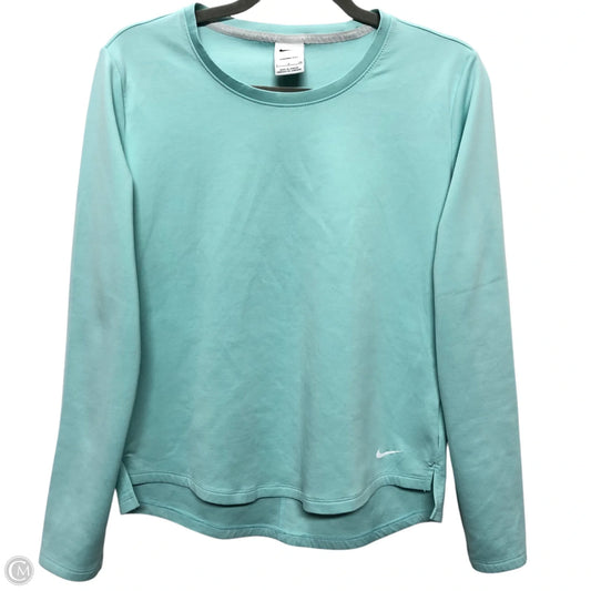 Athletic Top Long Sleeve Crewneck By Nike In Green, Size: S