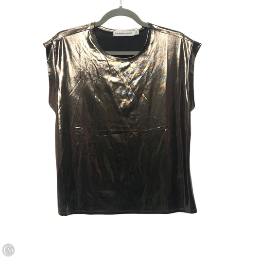 Top Short Sleeve Designer By Rebecca Minkoff In Gold, Size: M