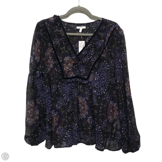 Top Long Sleeve By Maurices In Multi-colored, Size: Xl
