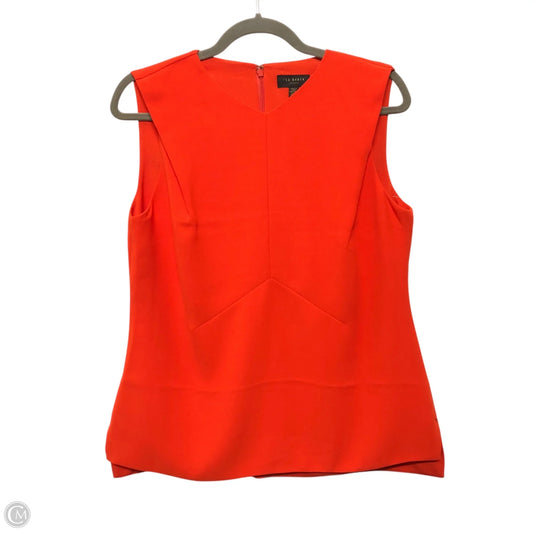 Top Sleeveless By Ted Baker In Orange, Size: L