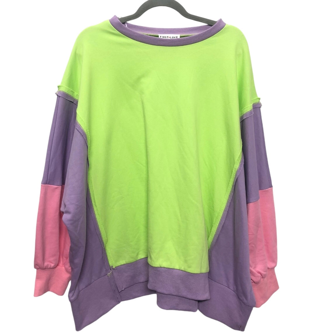 Sweatshirt Crewneck By First Love In Green, Size: L