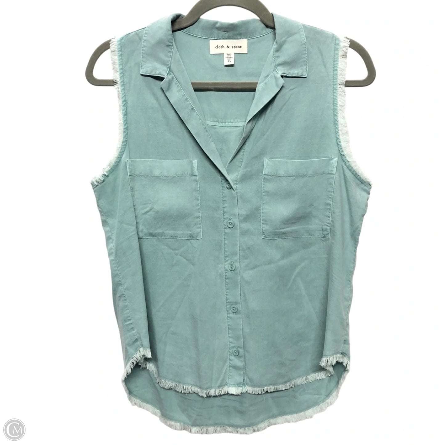 Top Sleeveless By Cloth & Stone In Green, Size: Xs